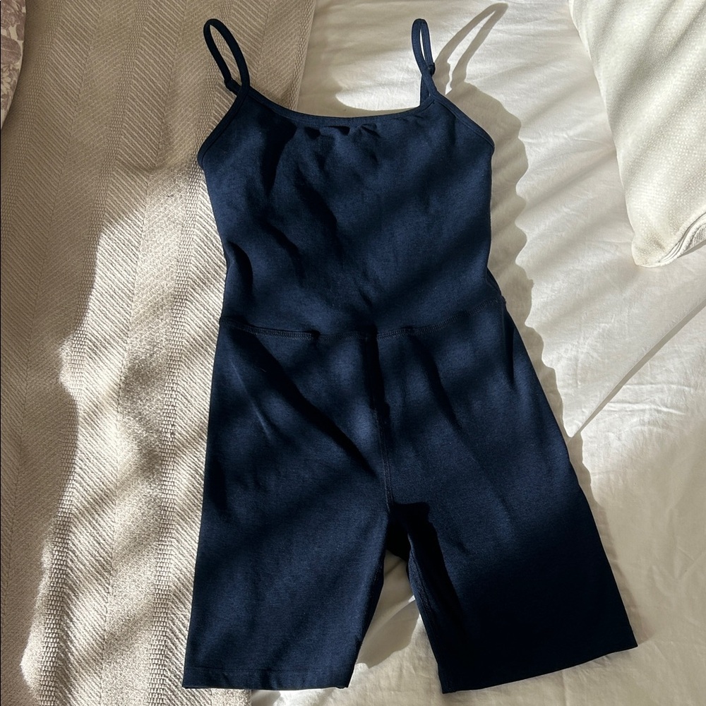 Beyond Yoga Navy Biker Jumpsuit
